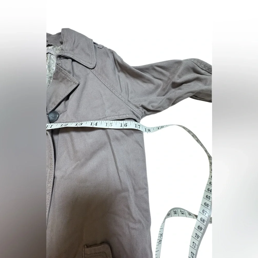 Stella McCartney for GapKids Double Breasted Trench Coat Gold Lining Taupe L